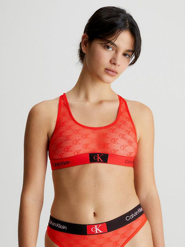 Orange Calvin Klein Lace - Ck96 Women Bra | RWEO-10876