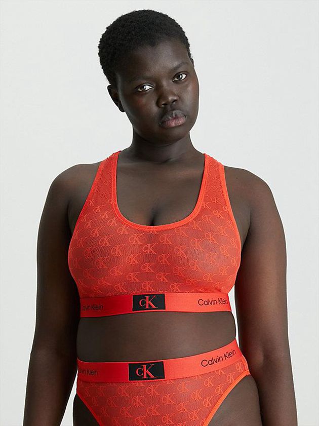 Orange Calvin Klein Lace - Ck96 Women Bra | RWEO-10876