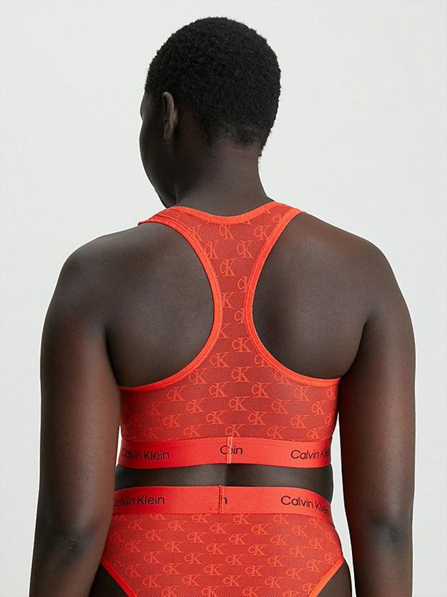 Orange Calvin Klein Lace - Ck96 Women Bra | RWEO-10876