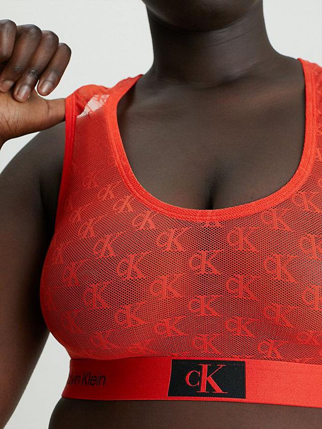 Orange Calvin Klein Lace - Ck96 Women Bra | RWEO-10876