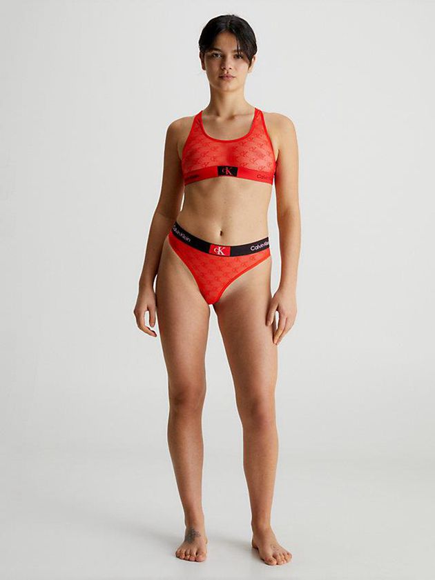 Orange Calvin Klein Lace - Ck96 Women Bra | RWEO-10876