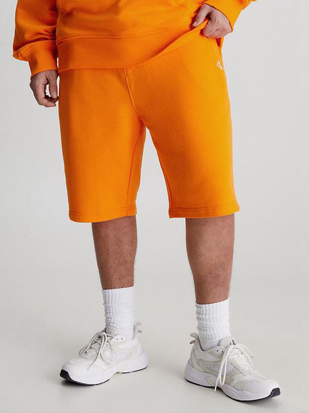 Orange Calvin Klein Monogram Jogger Men Shorts | YTKD-41783