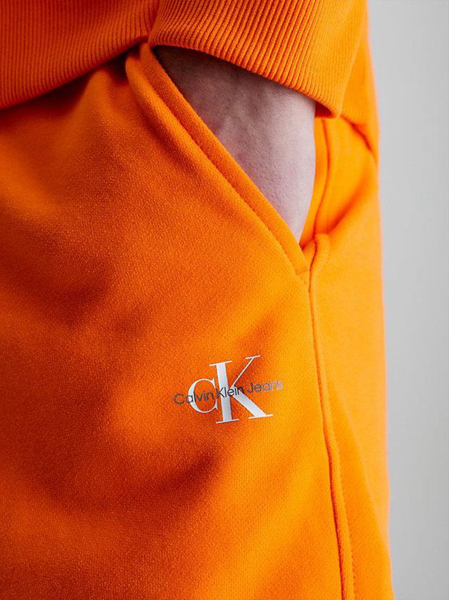 Orange Calvin Klein Monogram Jogger Men Shorts | YTKD-41783