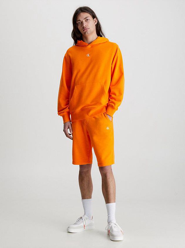Orange Calvin Klein Monogram Jogger Men Shorts | YTKD-41783