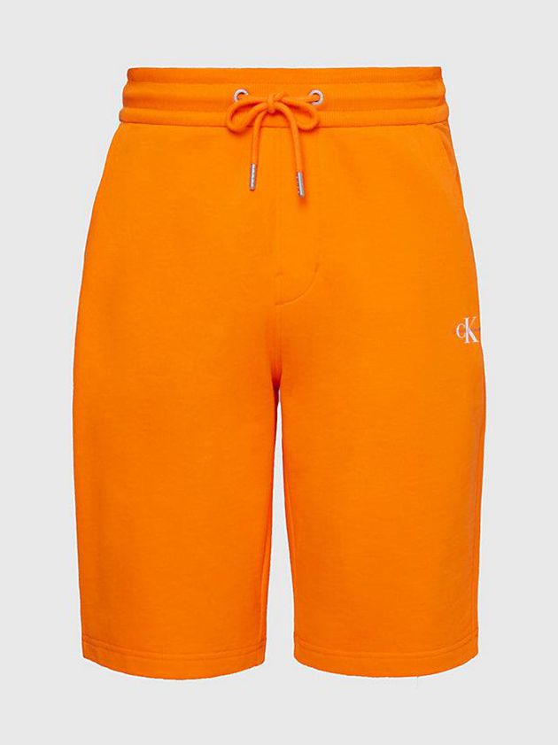 Orange Calvin Klein Monogram Jogger Men Shorts | YTKD-41783