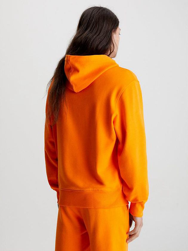 Orange Calvin Klein Monogram Men Hoodie | RWDV-41863