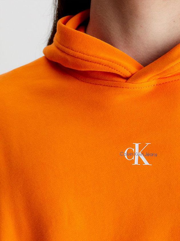 Orange Calvin Klein Monogram Men Hoodie | RWDV-41863