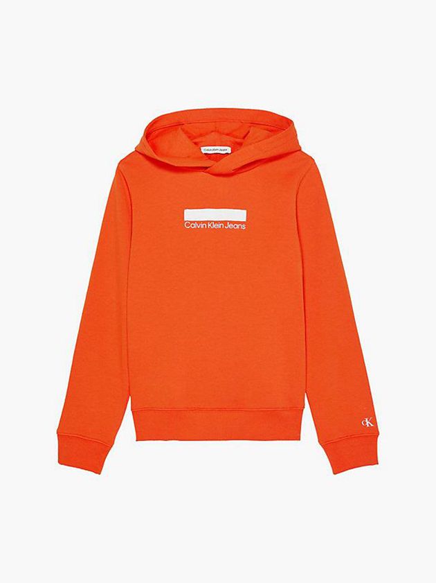 Orange Calvin Klein Organic Cotton Boys's Hoodie | WAEO-56973