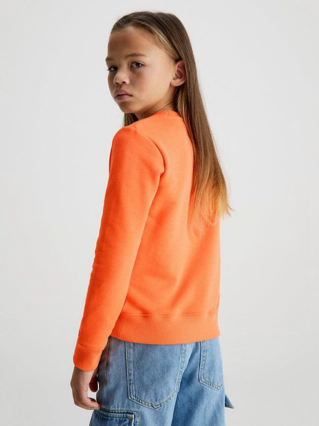Orange Calvin Klein Organic Cotton Terry Boys's Sweatshirt | XMIS-41785