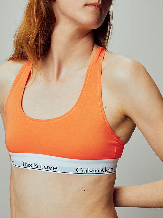 Orange Calvin Klein Pride Women Bra | OGSI-41709