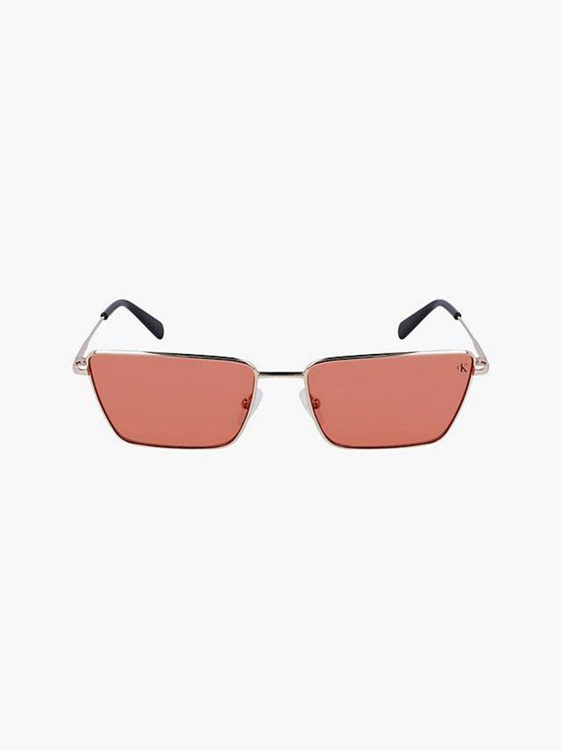 Orange Calvin Klein Rectangle Women Sunglasses | QROL-79423