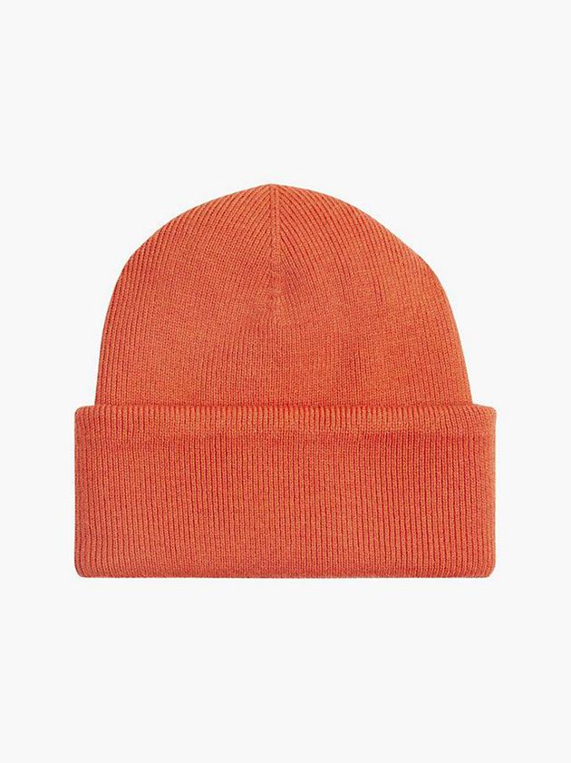 Orange Calvin Klein Recycled Organic Cotton Men Beanie | DGVS-48309