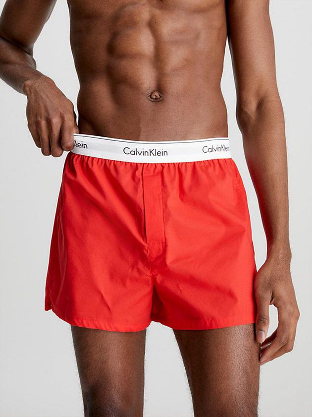 Orange Calvin Klein Slim Fit Boxers - Modern Cotton Men Briefs | PIVD-23174