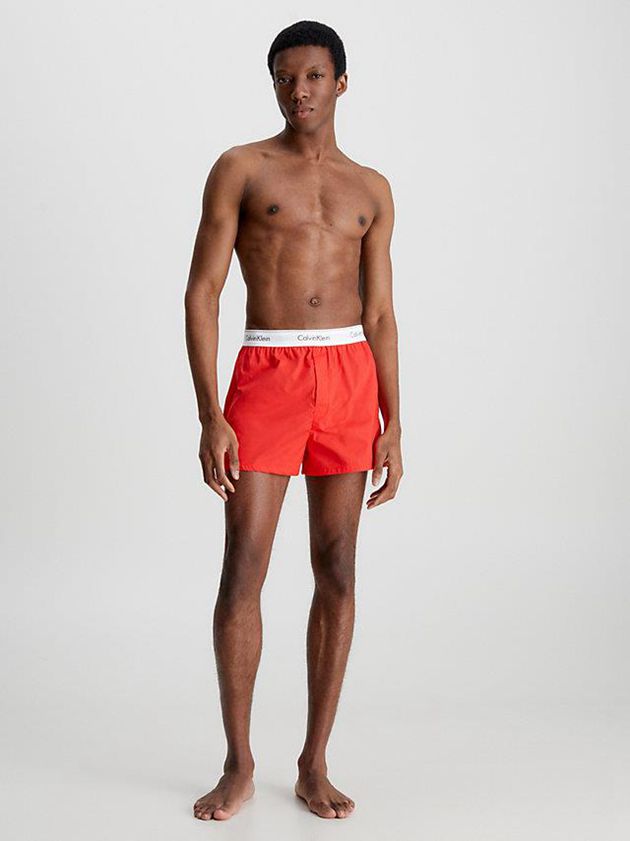 Orange Calvin Klein Slim Fit Boxers - Modern Cotton Men Briefs | PIVD-23174