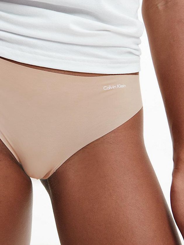 Pink Calvin Klein 3 Pack - Invisibles Women Thong | CUHI-14065