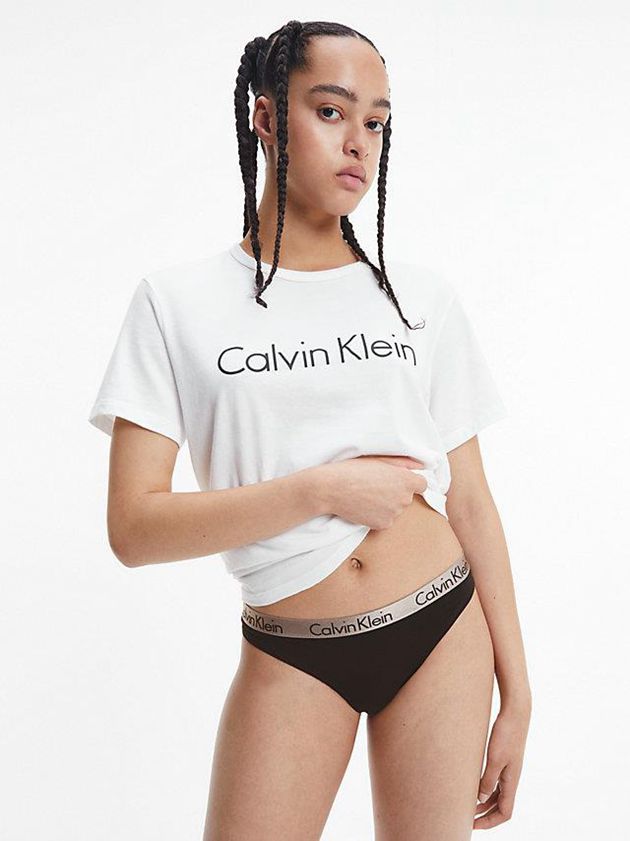 Pink Calvin Klein 3 Pack - Radiant Cotton Women Thong | NAZL-86043