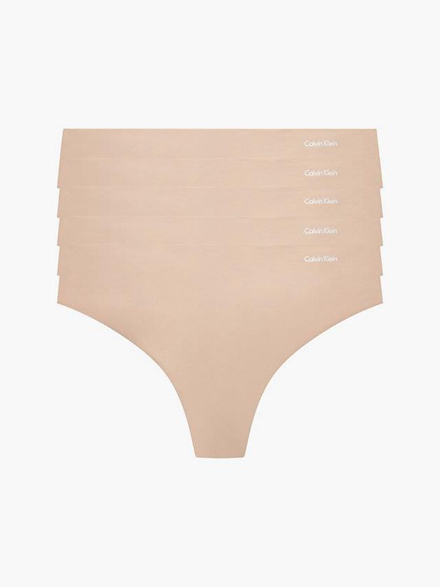 Pink Calvin Klein 5 Pack - Invisibles Women Thong | CETB-97418