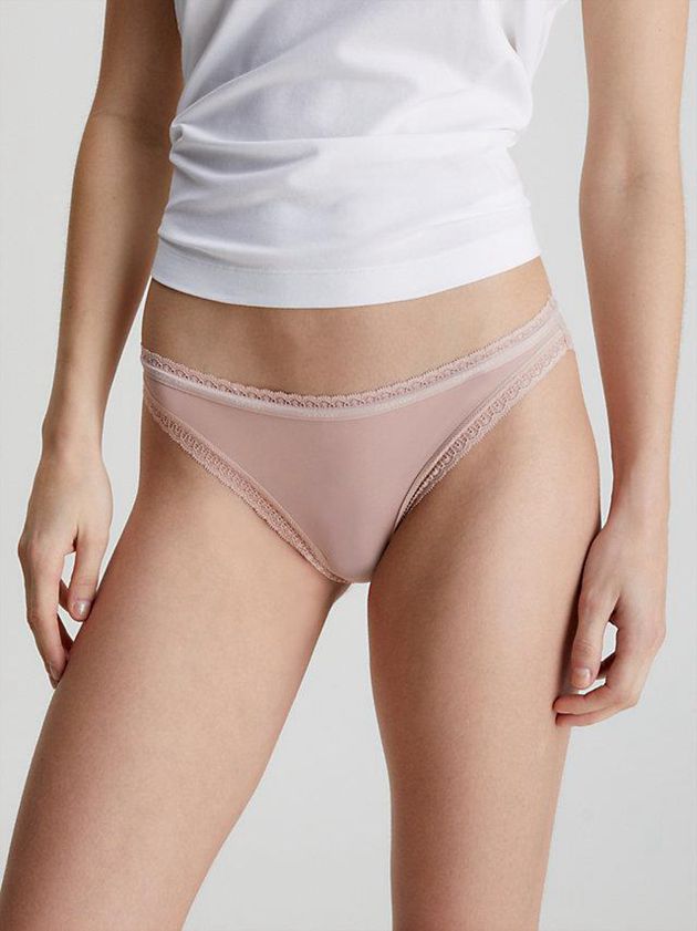Pink Calvin Klein Bikini - Bottoms Up Women Briefs | UKML-59432
