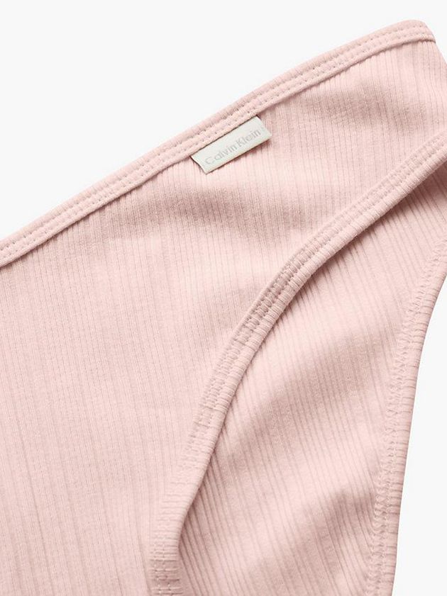 Pink Calvin Klein Bikini - Pure Ribbed Women Briefs | USKZ-74128