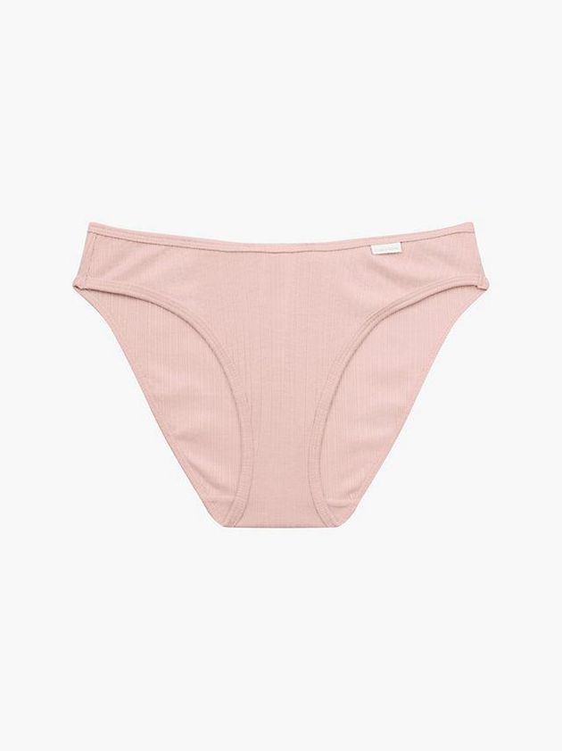 Pink Calvin Klein Bikini - Pure Ribbed Women Briefs | USKZ-74128