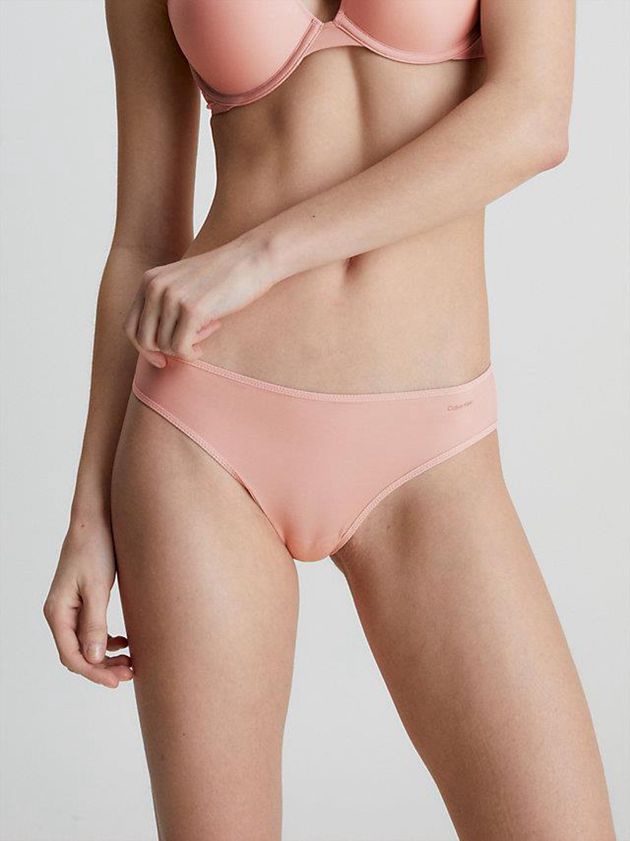 Pink Calvin Klein Bikini - Sheer Marquisette Women Briefs | DICV-94287