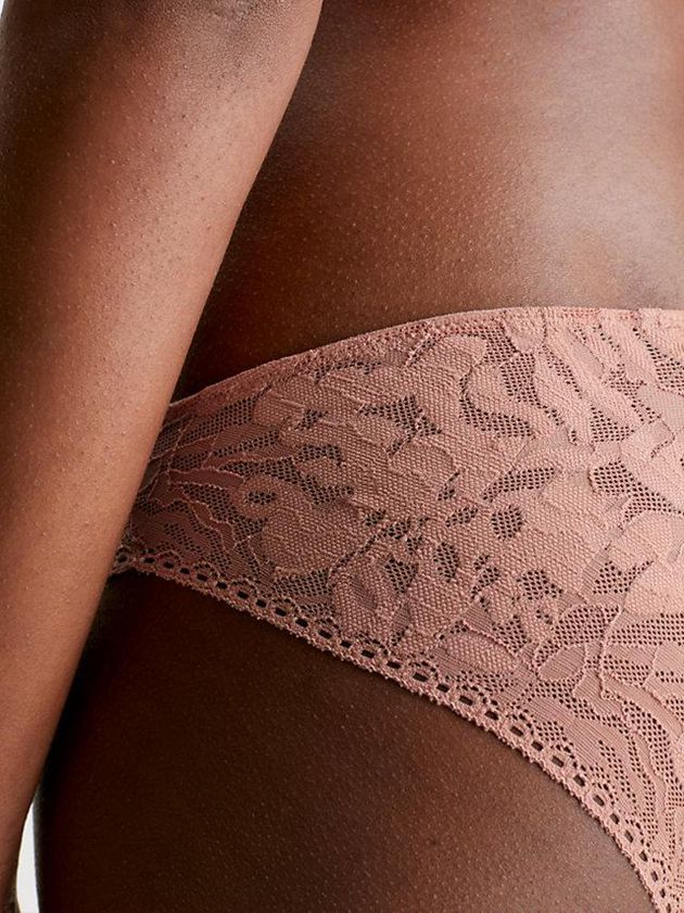 Pink Calvin Klein Bikini - Ultra Soft Lace Women Briefs | WGSO-10547