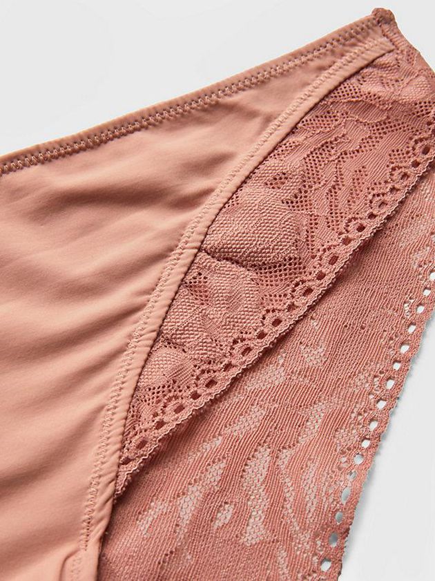 Pink Calvin Klein Bikini - Ultra Soft Lace Women Briefs | WGSO-10547