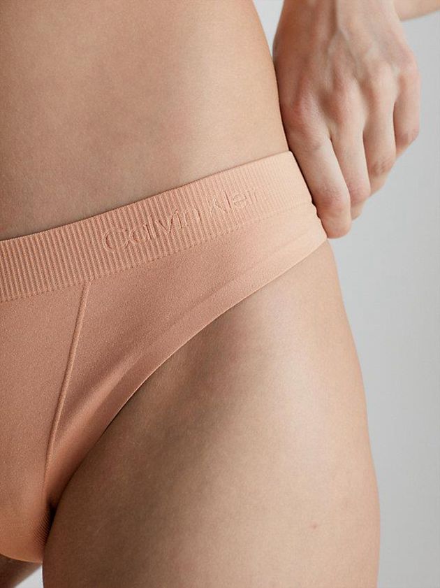 Pink Calvin Klein Bonded Flex Women Thong | FIGX-57623