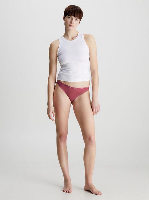 Pink Calvin Klein Bottoms Up Women Thong | YFJX-87903