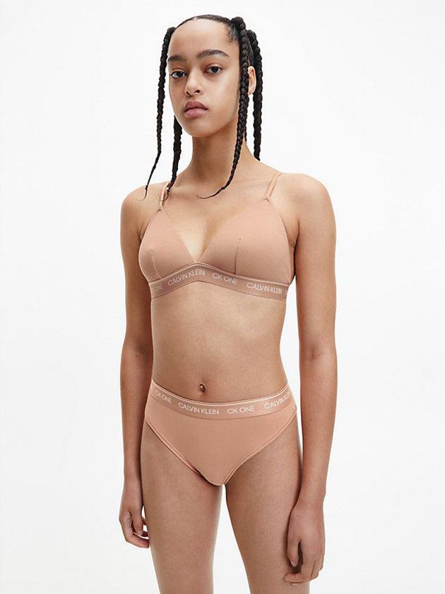 Pink Calvin Klein CK One Recycled Women Thong | BICK-83607