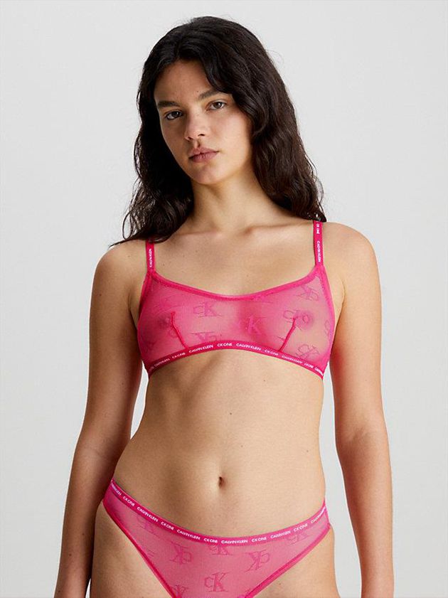 Pink Calvin Klein CK One Women Bra | ZNTB-23160