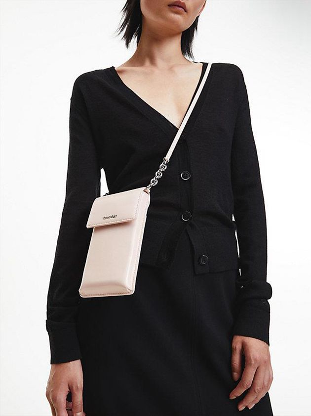 Pink Calvin Klein Crossbody Phone Pouch Women Bags | NOHQ-79461