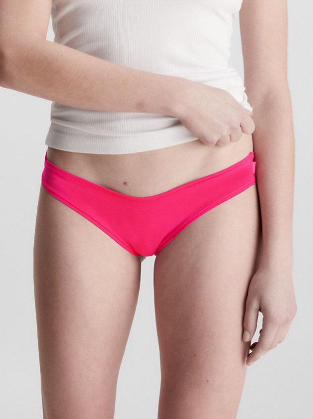 Pink Calvin Klein Flex Fit Women Thong | MZKT-07813