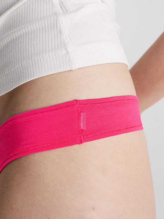 Pink Calvin Klein Flex Fit Women Thong | MZKT-07813