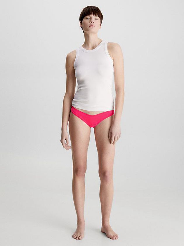 Pink Calvin Klein Flex Fit Women Thong | MZKT-07813