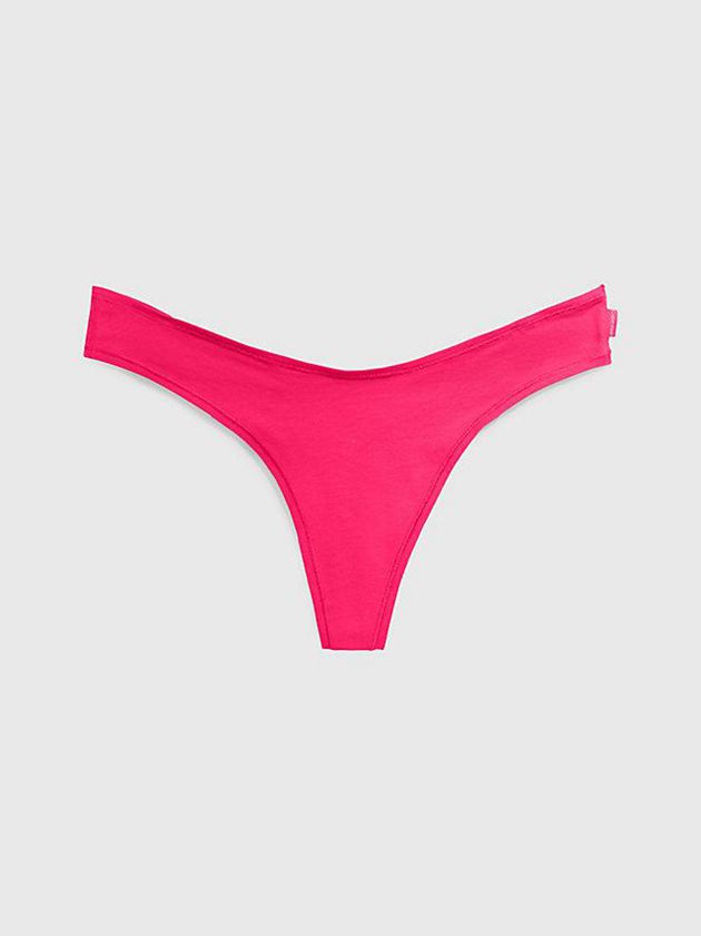Pink Calvin Klein Flex Fit Women Thong | MZKT-07813