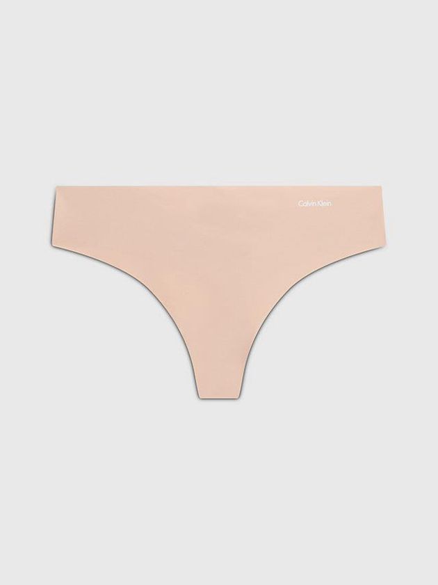 Pink Calvin Klein Invisibles Women Thong | GLYB-46801