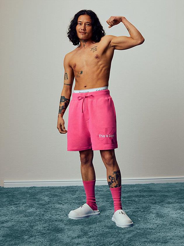 Pink Calvin Klein Jogger - Pride Men Shorts | AIBJ-35462