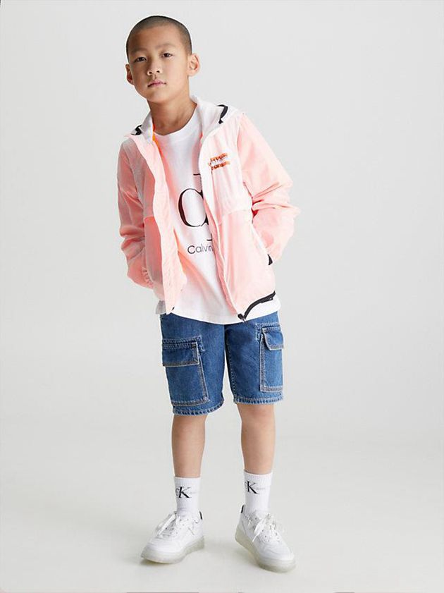 Pink Calvin Klein Layered Boys's Jacket | DUIV-35612