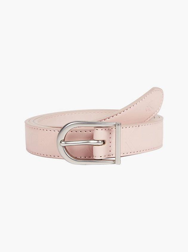 Pink Calvin Klein Leather Logo Women Belt | PIMK-50289