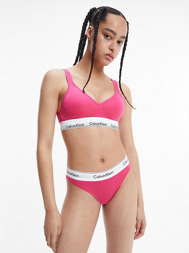 Pink Calvin Klein Lift - Modern Cotton Women Bra | KSFP-23694