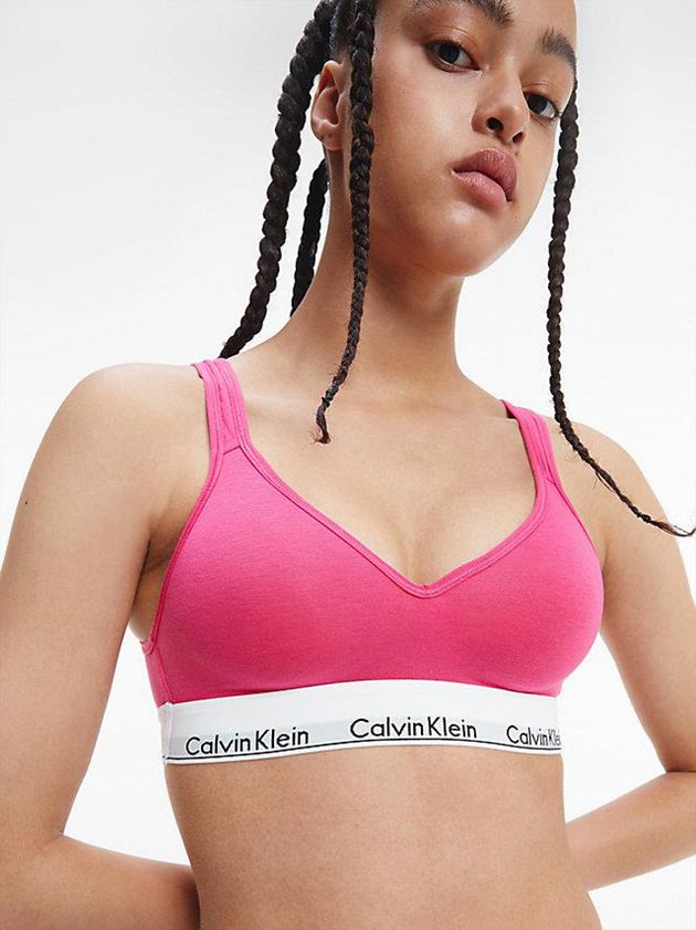 Pink Calvin Klein Lift - Modern Cotton Women Bra | KSFP-23694