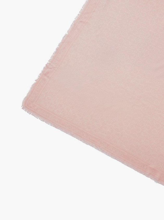 Pink Calvin Klein Logo Jacquard Women Scarf | OCAM-12874