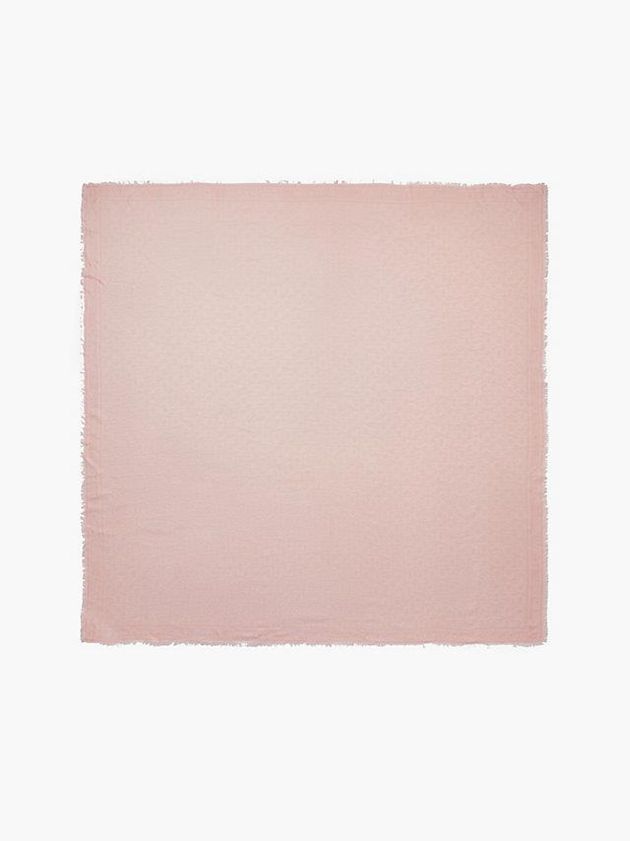 Pink Calvin Klein Logo Jacquard Women Scarf | OCAM-12874