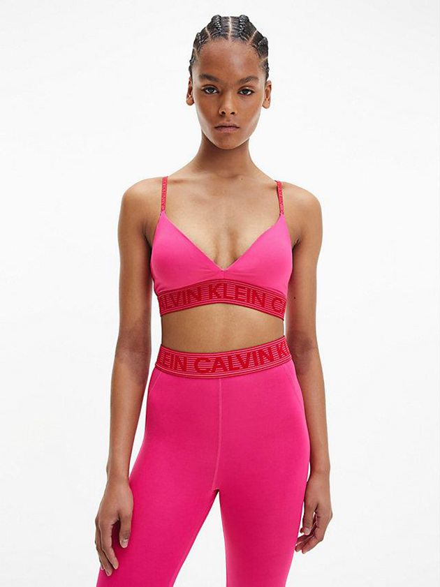 Pink Calvin Klein Low Impact Sports Women Bra | POGR-37018