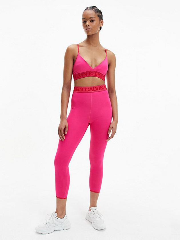 Pink Calvin Klein Low Impact Sports Women Bra | POGR-37018