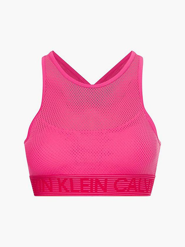 Pink Calvin Klein Medium Impact Sports Women Bra | SPVF-20483