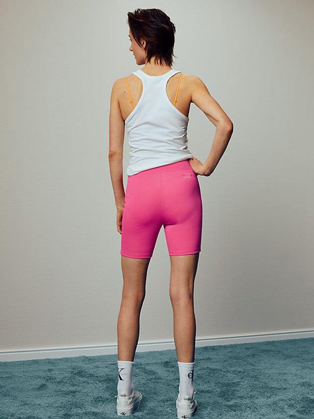 Pink Calvin Klein Milano Jersey Cycling - Pride Women Shorts | IKYF-84172