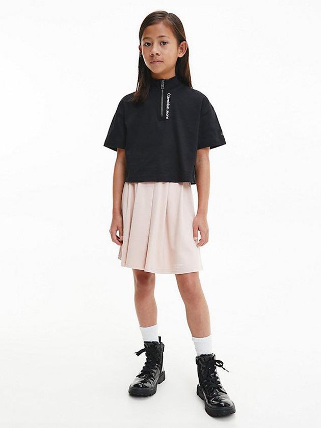 Pink Calvin Klein Milano Pleated Flared Girls's Skirt | PUMI-60521
