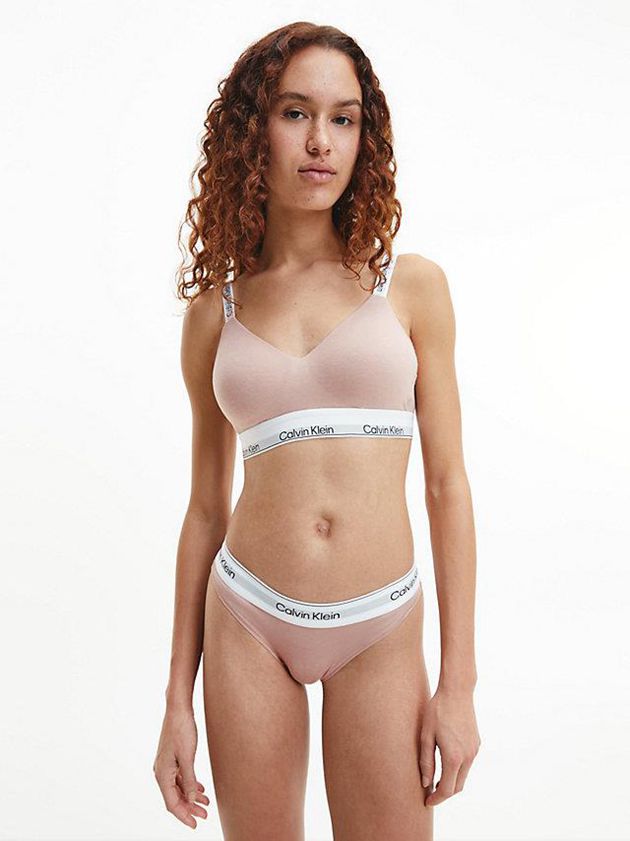 Pink Calvin Klein Modern Cotton Women Bra | JWFG-92065